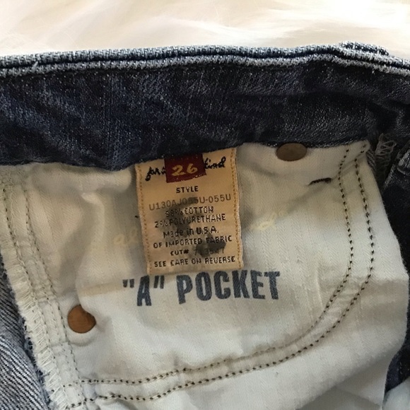 7 For All Mankind Blue & Pink A Pocket Bootcut - Picture 3 of 6